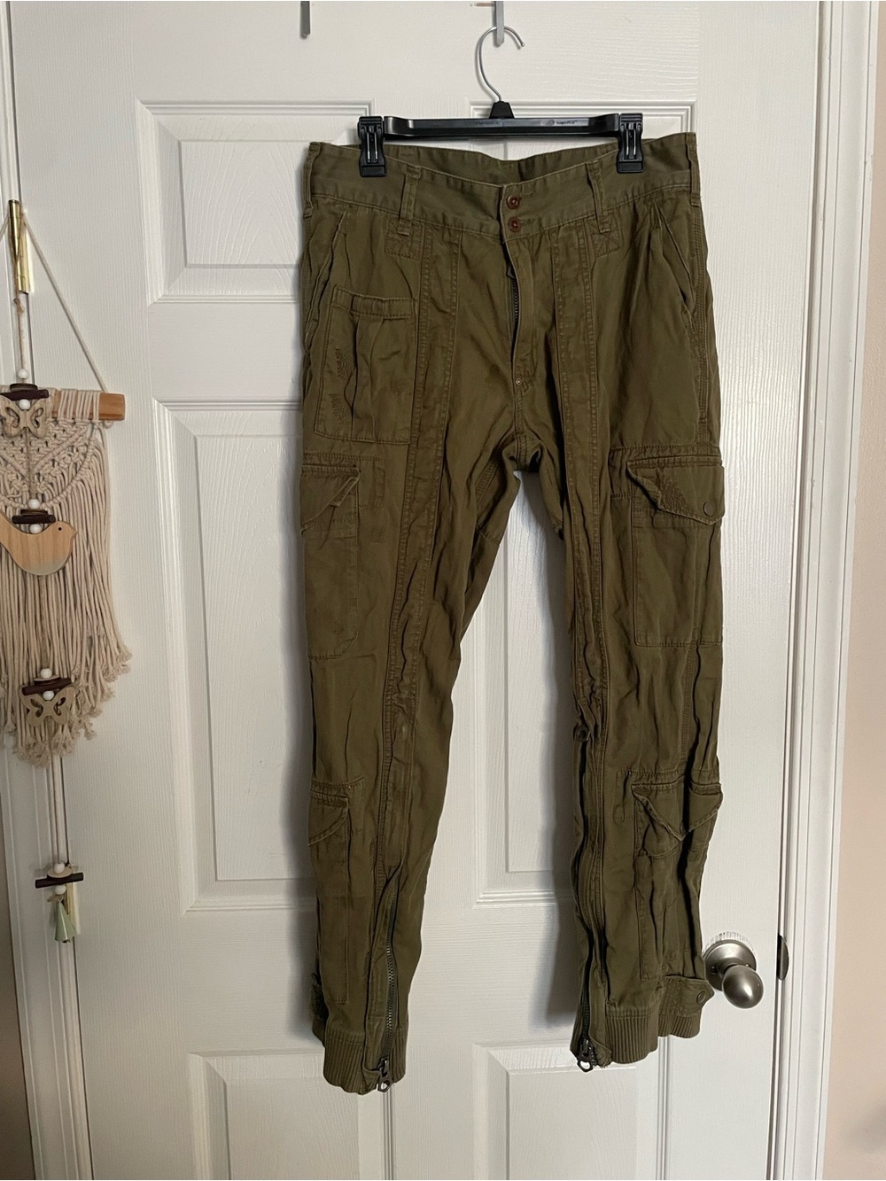 Vintage Polo by Ralph Lauren Men's 34/30 Olive Cargo Pants - Utility Style
